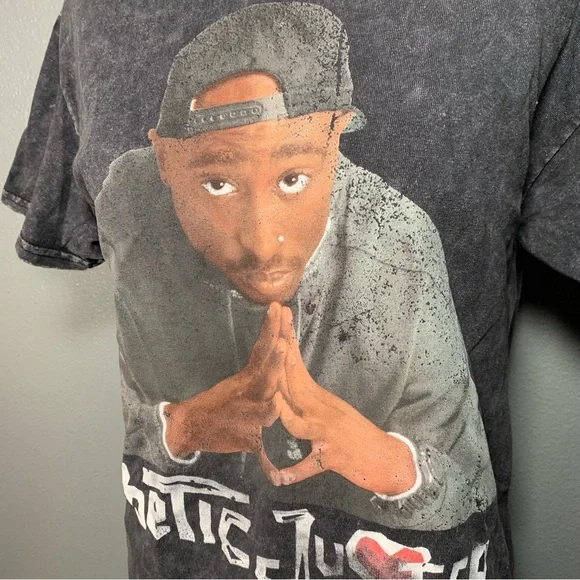 Distressed, POETIC JUSTICE, Tupac shirt!! - Picture 3 of 7